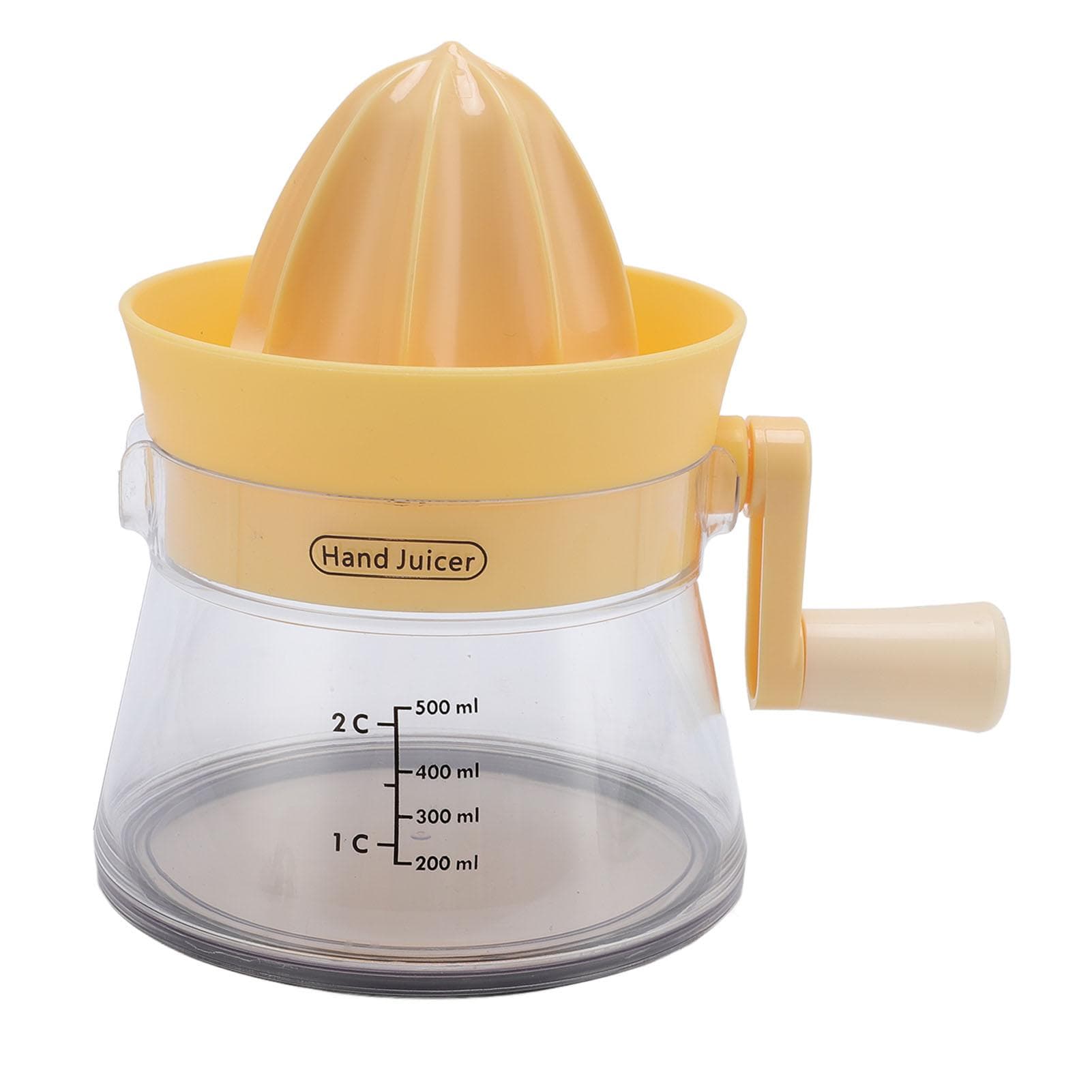 Hand Crank Citrus Juicer 500ml Multifunctional Manual Juicer Lemon Lime Squeezer with Scale for L(for 6.5-9kg)