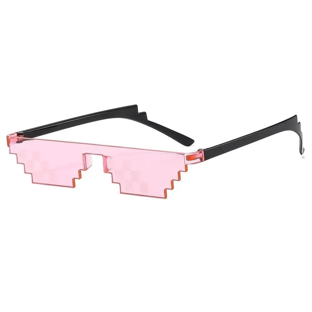 Funny Pixel Vintage Glasses For Women Men Multicolored Shades Eyewear Birthday Wedding Party Cosplay Accessories 1PC