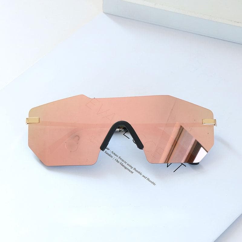 New One Body Borderless Sunglasses UV400 Protection Fashion Trendy Eyewear for Women Men Summer Outdoor Gafas De Sol As shown in the figu