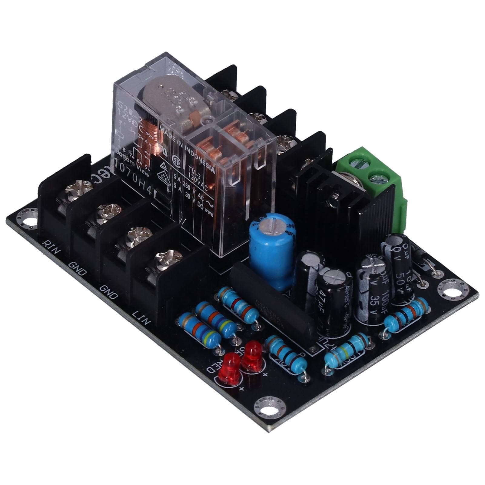 Speaker Protection Board DC Protection Simple Circuit Safe Reliable Relay Module Board with LED