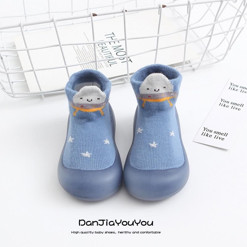 Baby Boy Shoes Children Sock Shoes Non-slip Floor Socks Soft Rubber Sole Shoes Toddler Socks Shoes Infant Booties 12-18Months