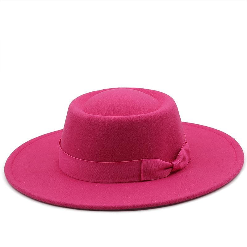New 8.5CM Wide Brim Fedora Hat Jazz Hat Women Men Classic Felted Hat Panama Solid British Fascinator Women's Felt Hat 56-58CM adjustable