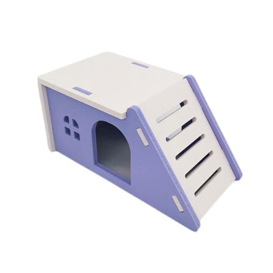 Hamster House Italic Design Breathable Living Villa Guinea-pig Hedgehog Hideout Hut Pet Supplies purple