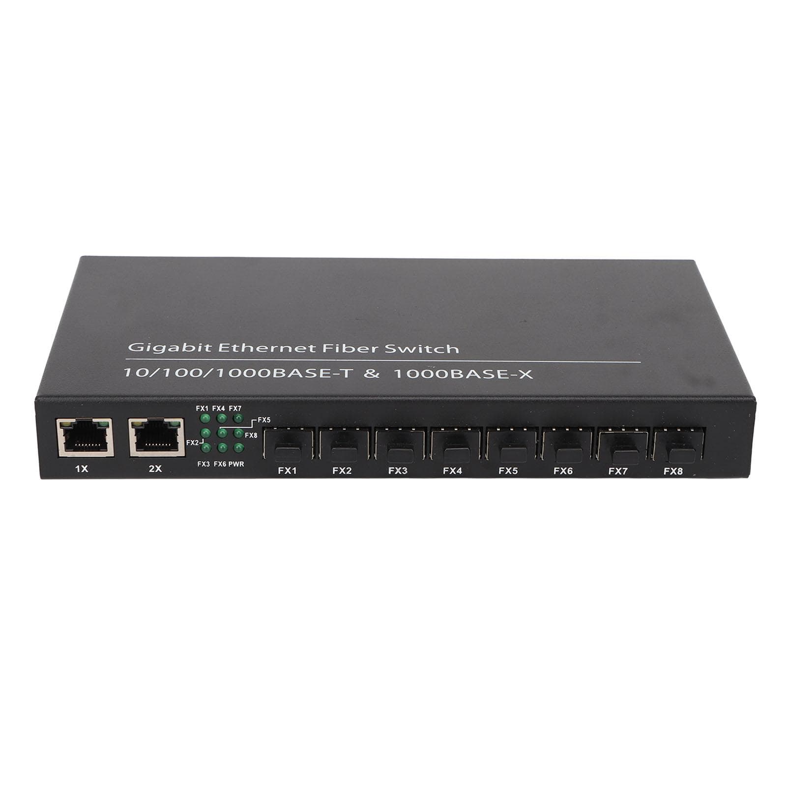 Gigabit Ethernet Fiber Switch 8 Optical Port 2 Electrical Port Up To 120km RJ45 Port SFP Fiber EU Plug
