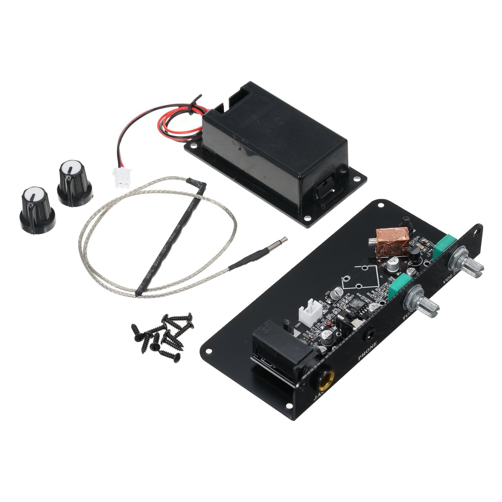 Guitar Pickup Silent Guitar Equalizer Pickup with Tone Volume Control Knob for Luthier DIY Parts black