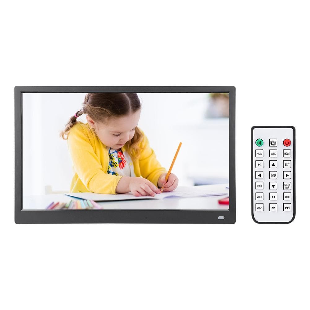 15.6 Inch HD Digital Photo Album Frame Video Music Player with Remote Control Bussiness Festival EU Plug