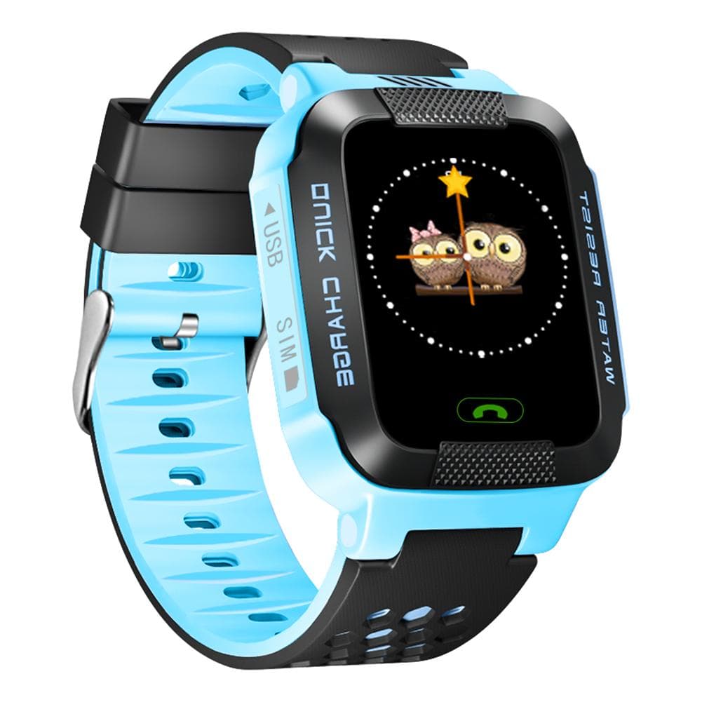 Children Smart LBS GPS Positioning Two Way Call Multi Language Plug In Card Phone Watch(Blue blue