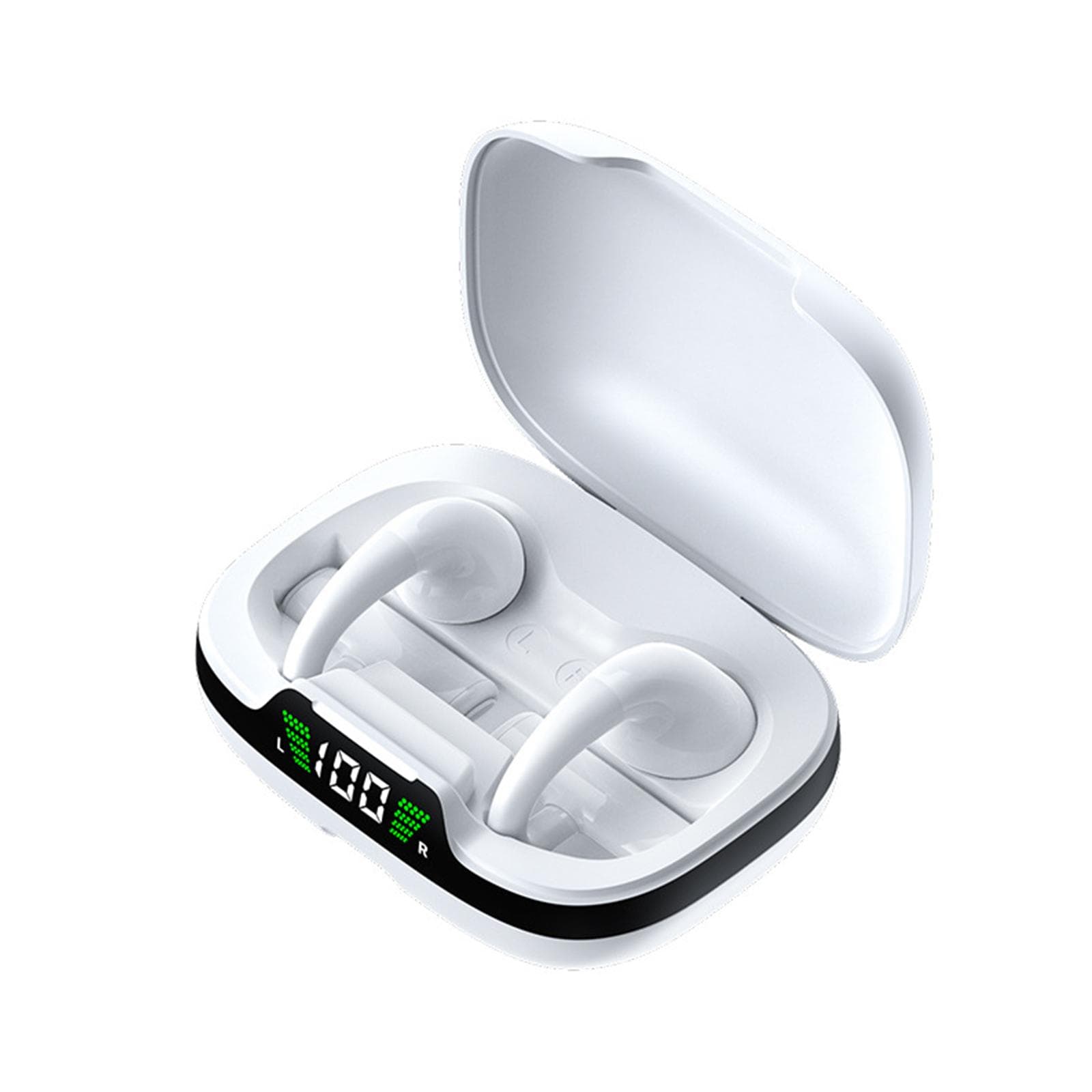 clip-on ear JR03 real copper ring low energy consumption and non-sensory wearing BT headset white