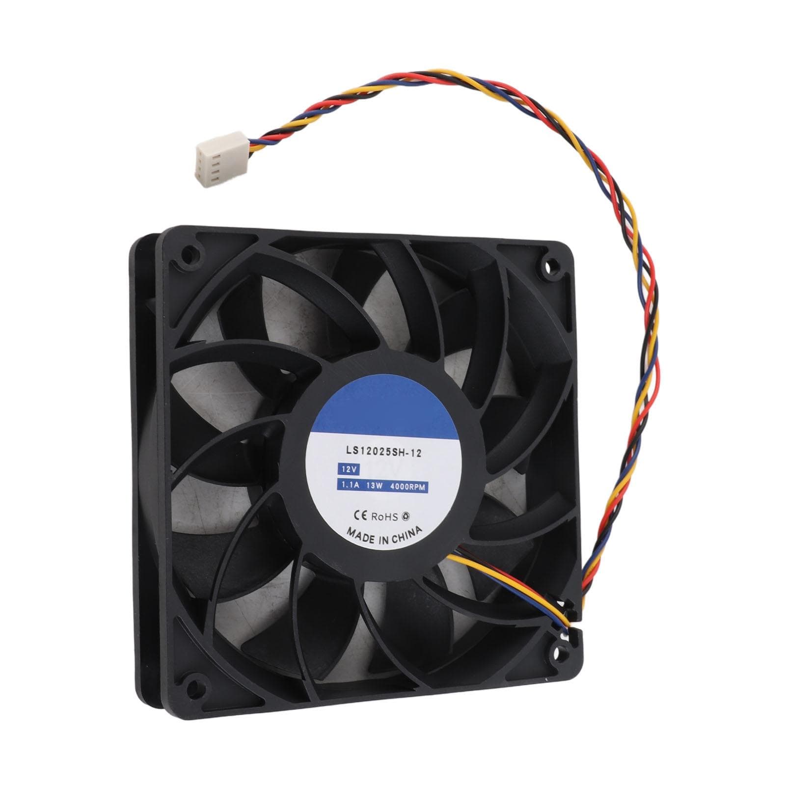 120mm Computer Case Fan Double Ball Bearing Support PMW Temperature Control 4000rpm 4Pin 12V