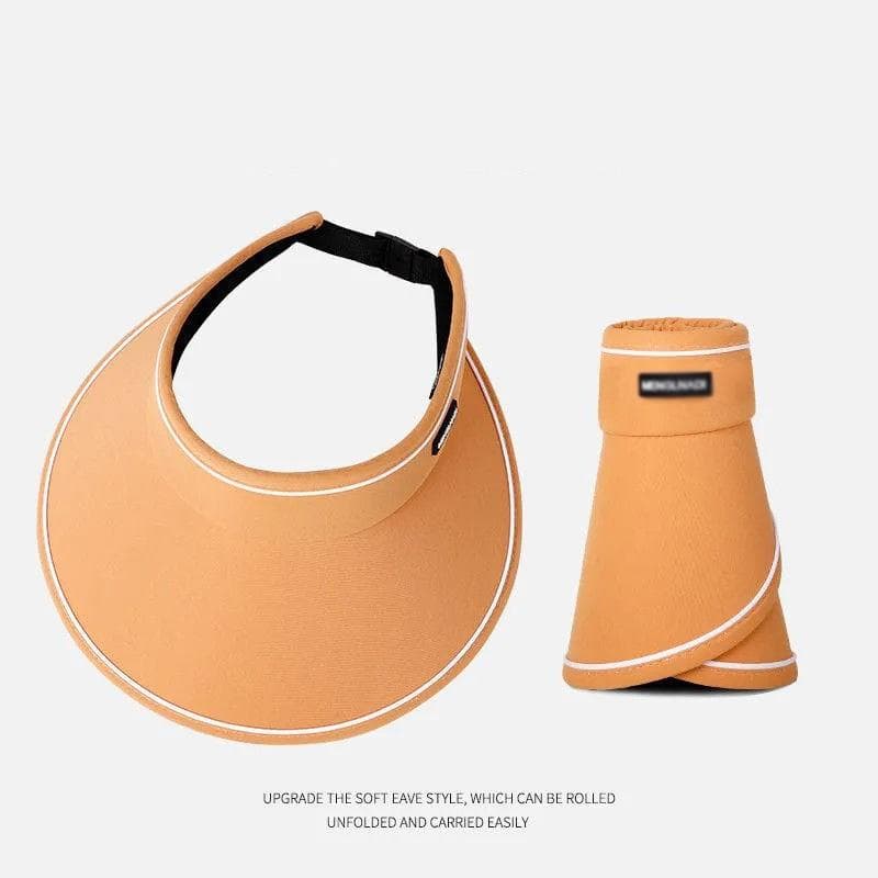 Bucket Hat Travel Beach Style Sun Shade Cap Summer Wide Brim Visor Sunprotection With Elasity Band Breathable Foldable Panama Cap orange