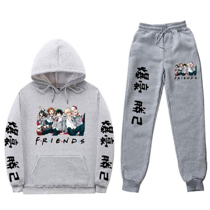 Sportswear Set Anime My Hero Academia Men and Women Casual Sports Suit My Hero Academia Hooded Suit M