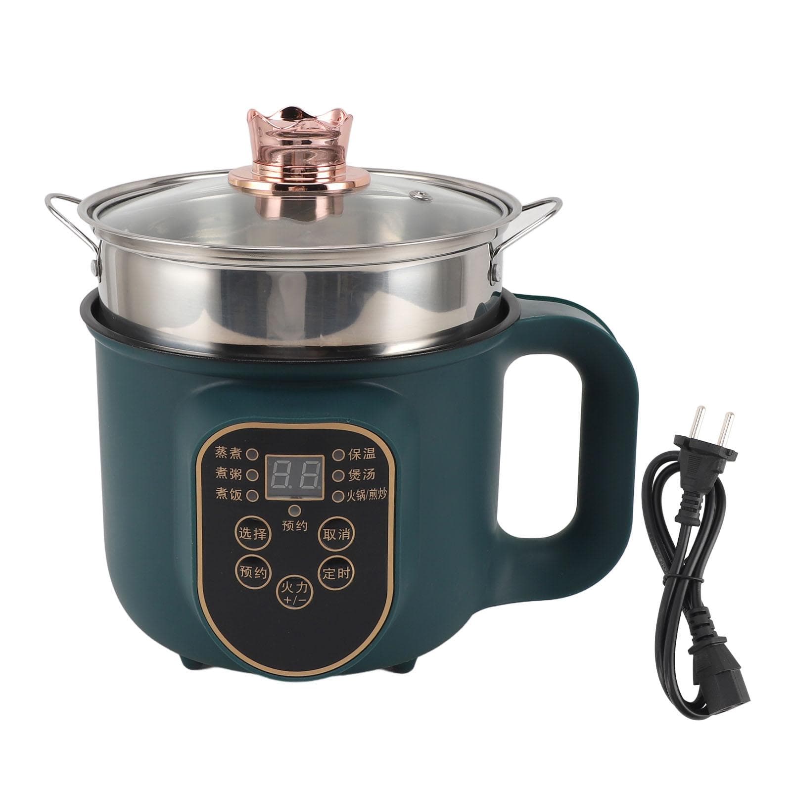 1.8L Electric Hot Pot Intelligent Reservation Small Electric Cooker Non Stick 600W for Pasta Soup L