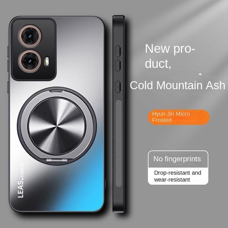 For Motorola Moto G84 G54 G34 G24 G14 Case Hard Matte With Ring Stand Magnetic Protective Back Cover For Moto G85 G84 G54 Shell For Moto G24 gray
