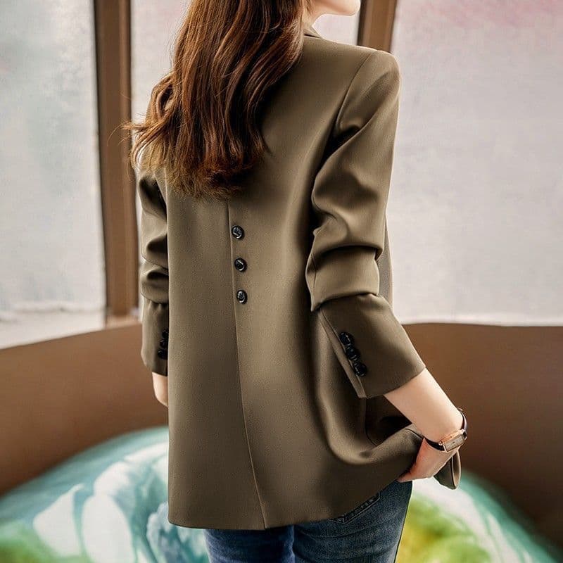 Stylish Casual Blazer Jacket for Women, Perfect for Spring and Fall Seasons XXL khaki