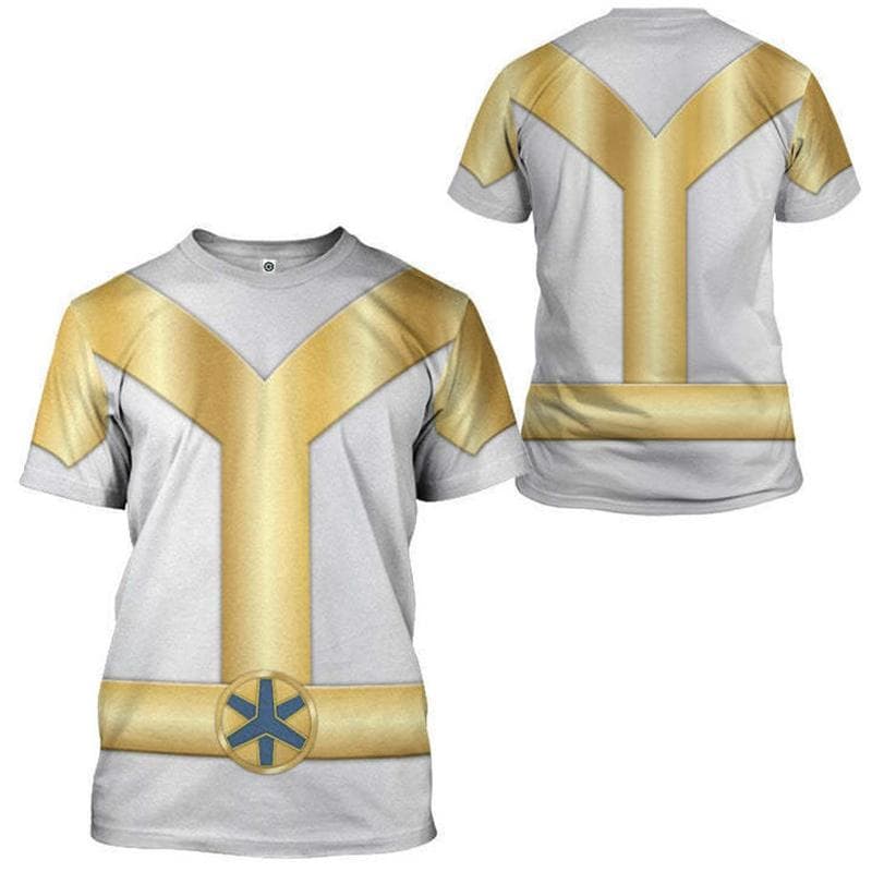 Animation Peripheral Power Rangers Extraordinary Marines 3D Printing Summer Casual Short Sleeve Loose Men's and Women's T-Shirts 6XL
