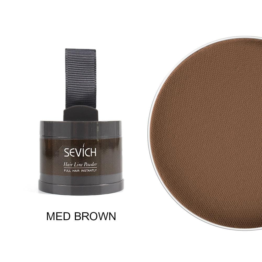 Sevich Magical Fluffy Hairline Powder Hair Line Shadow Hair Concealer Root Cover Up Gray Coverage Unisex Instantly 9 Color medium brown
