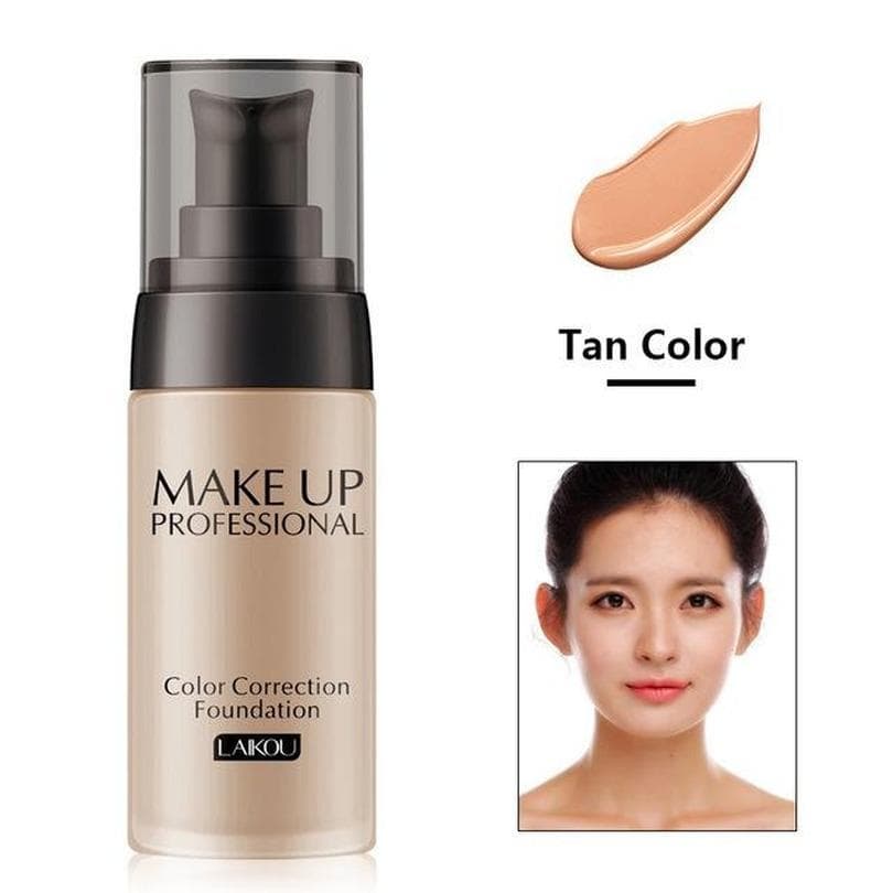 LAIKOU Foundation Makeup Base Face Cream Liquid Foundation Concealer Whitening Moisturizer Oil Control Waterproof Maquiagem 40g tan