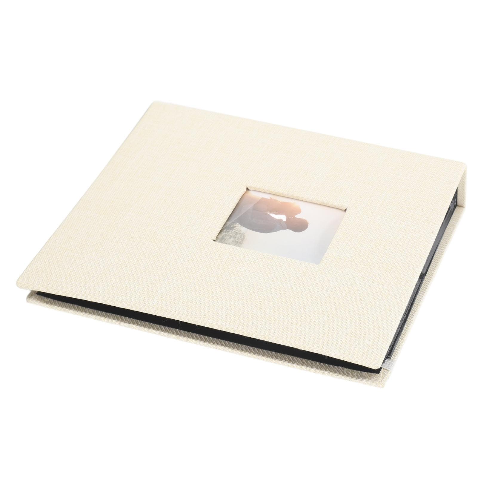 Photo Album 3 Inch 208 Pockets Cotton and Linen Card Album Khaki Stamp Ticket Storage Book For