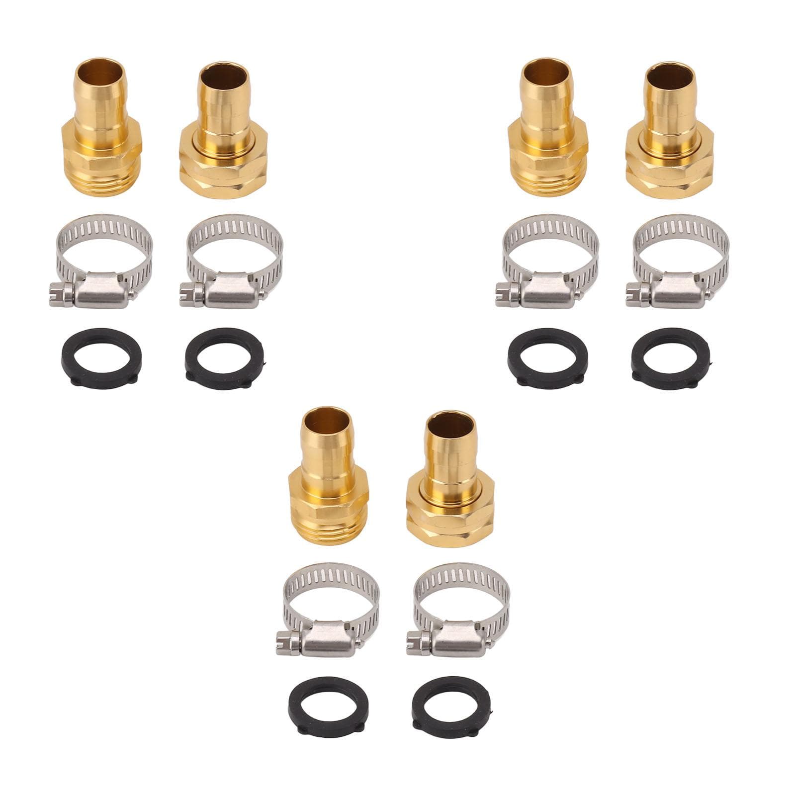 3 Set Garden Hose Repair Kit Hose Repair Connector with Clamps for 3/4 5/8 Garden Hose