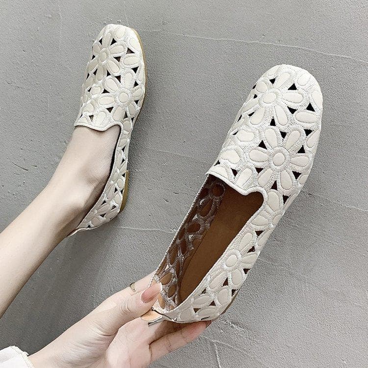 Women Shoes Summer Flats Fashion Soft Leather Shoes Flat Slip on Loafers Women Ultralight Breathable Casual Shoes 39