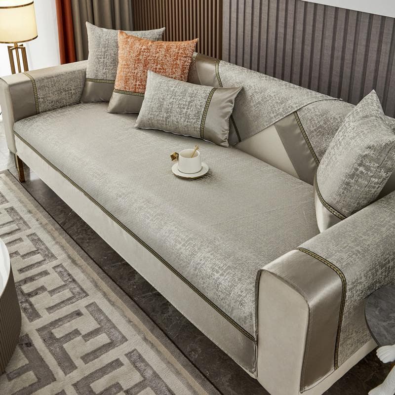 Soft Couch Cushion High Precision Jacquard Sofa Cushion Four Seasons Universal Living Room Sofa Mat Non-slip Splicing Sofa Cover 70x70cm 1pcs
