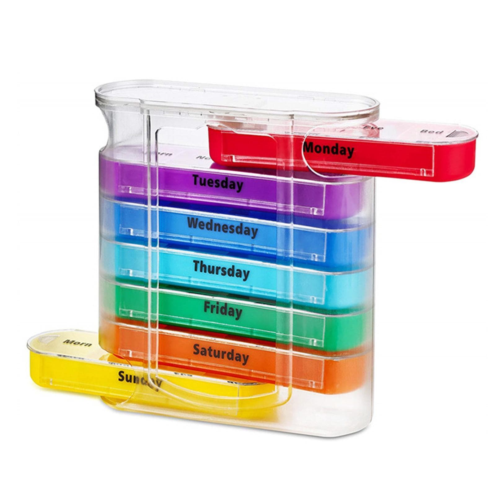 Medicine Case Medicine Box Pill Organizer Pill Box Pill Case Medication Reminder Portable Travel transparent