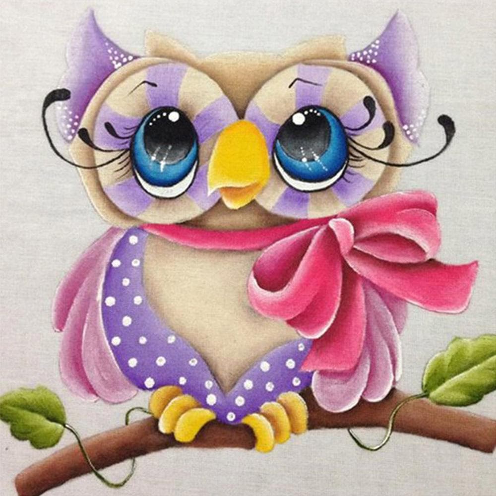 Cross Stitch Kit DIY Diamond Embroidery Cartoon Owl Diamond Painting Mosaic Home Decor 30X30CM