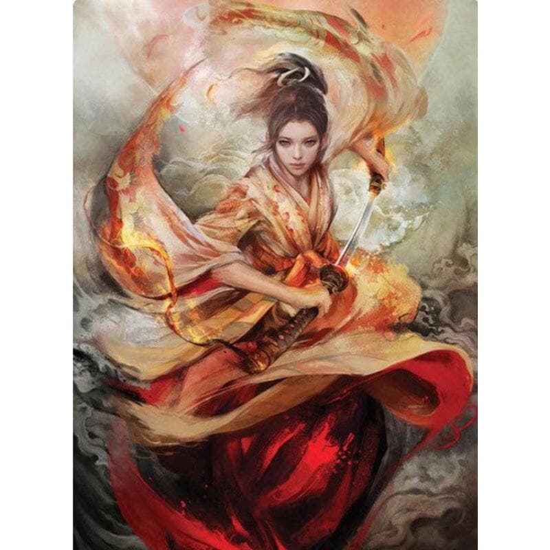Full Round Drill 5D DIY Diamond Painting Kongfu Woman Embroidery Cross Stitch 20X30CM