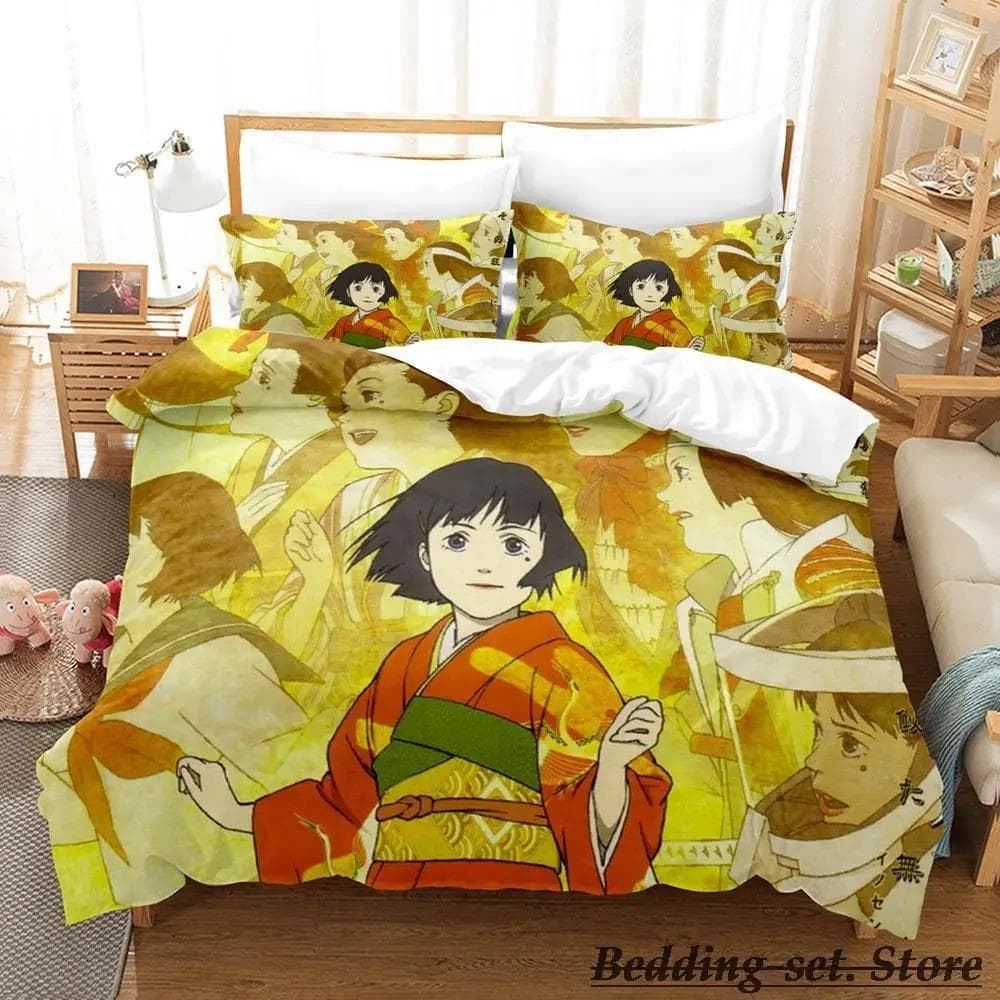 New konsatoshi Bedding Set Single Twin Full Queen King Size Bed Set Aldult Kid Bedroom Duvetcover Sets Anime Bed Kawaii 70x133cm 2pcs