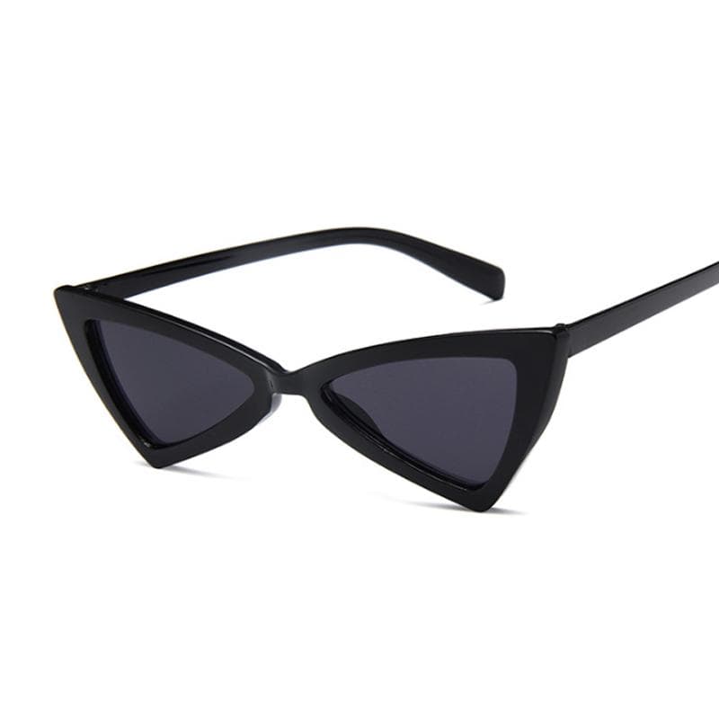 Vintage Black Cat Eye Sunglasses Woman Triangular Cateye Design Ladies Sunglasses Leopard Lens Cute Sexy Mirror Glasses other