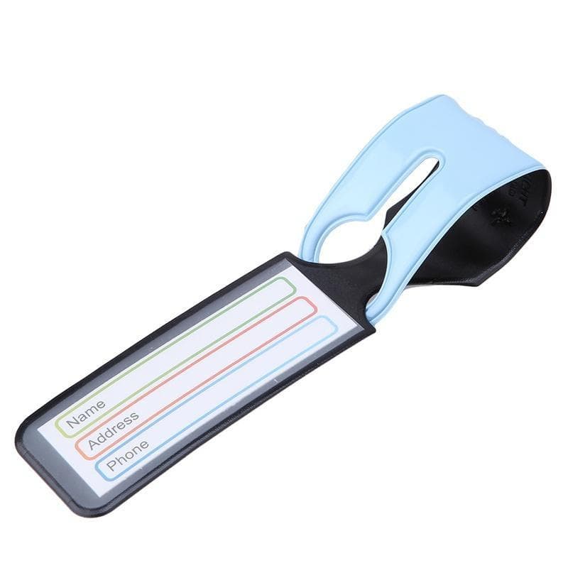 Travel Colorful Luggage Tag Name Address ID Travel Suitcase Bag Baggage Label sky blue