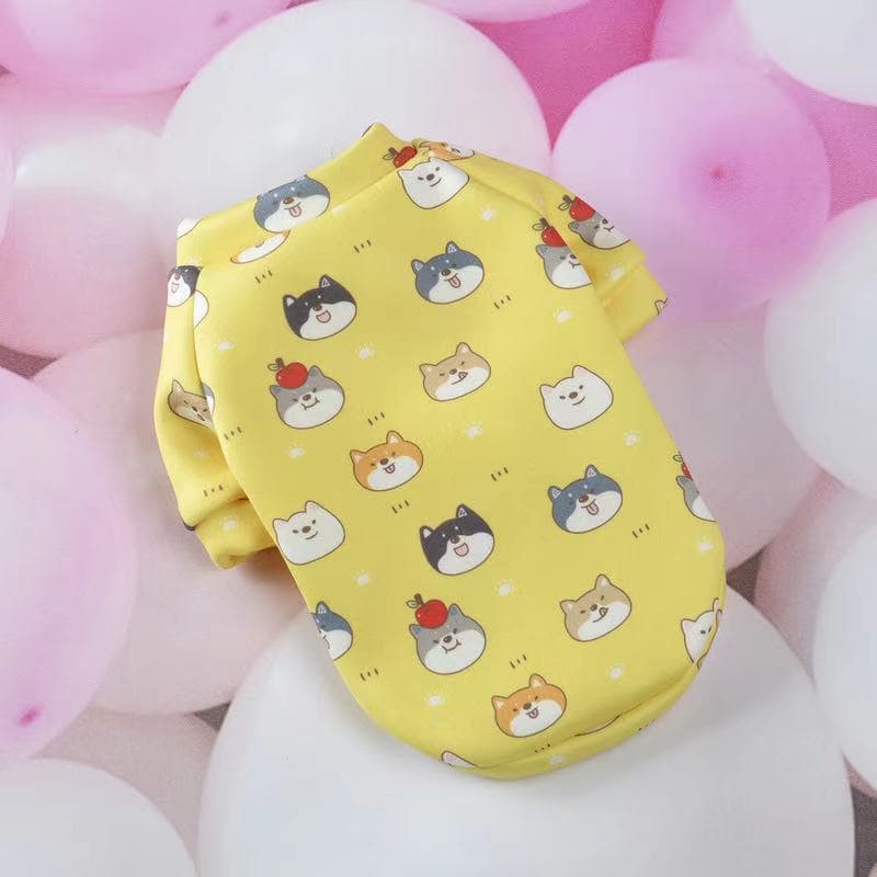 Cute Pet Clothes Costume Animal Printed Dog Coat Cotton Soft Pullover Jacket Sweatshirt Cat Sweater Pets Clothing Outfit L
