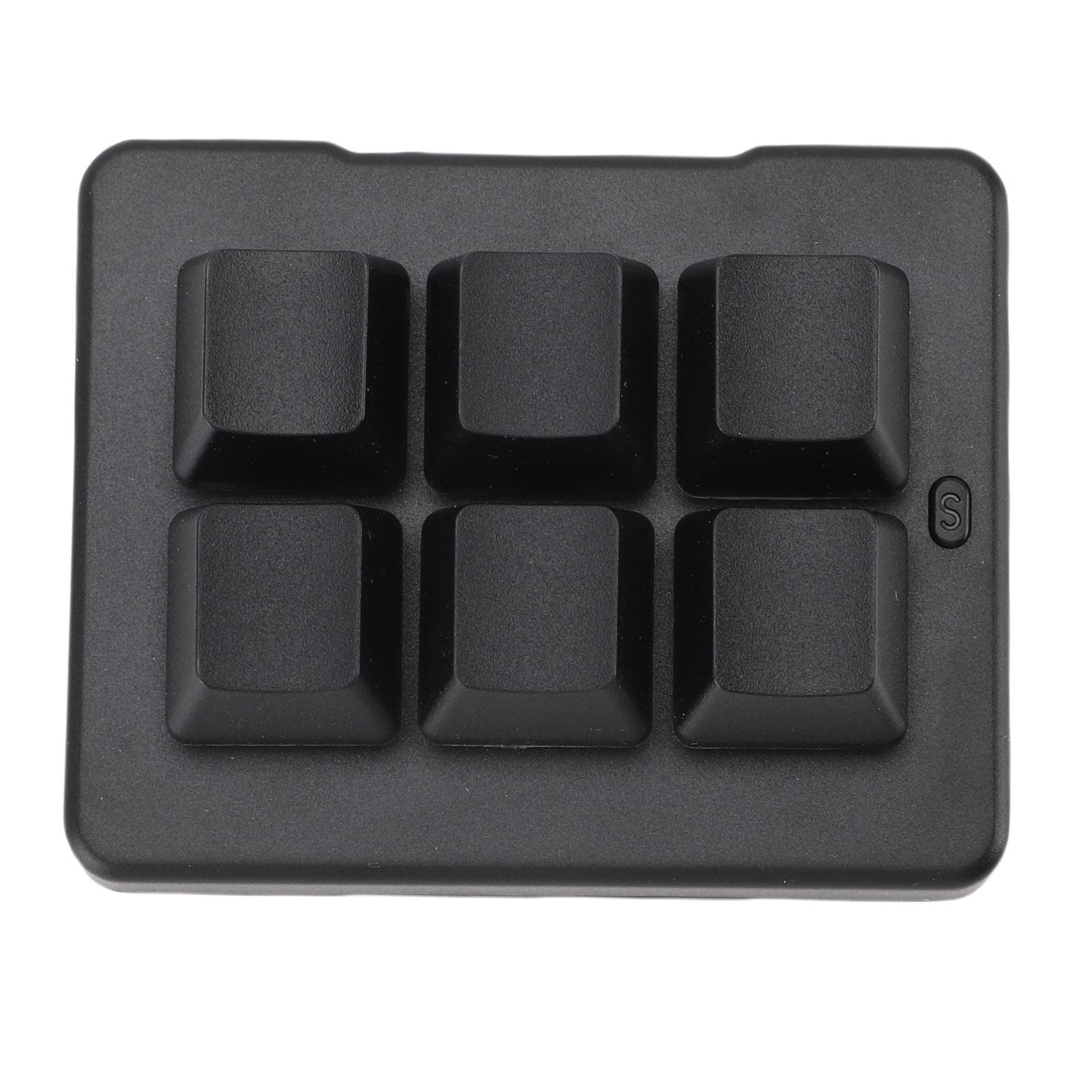 Macro Programmable 6 Key Gaming Keyboard Wireless 2.4G Bluetooth USB Wired 3 Modes Customized Blue