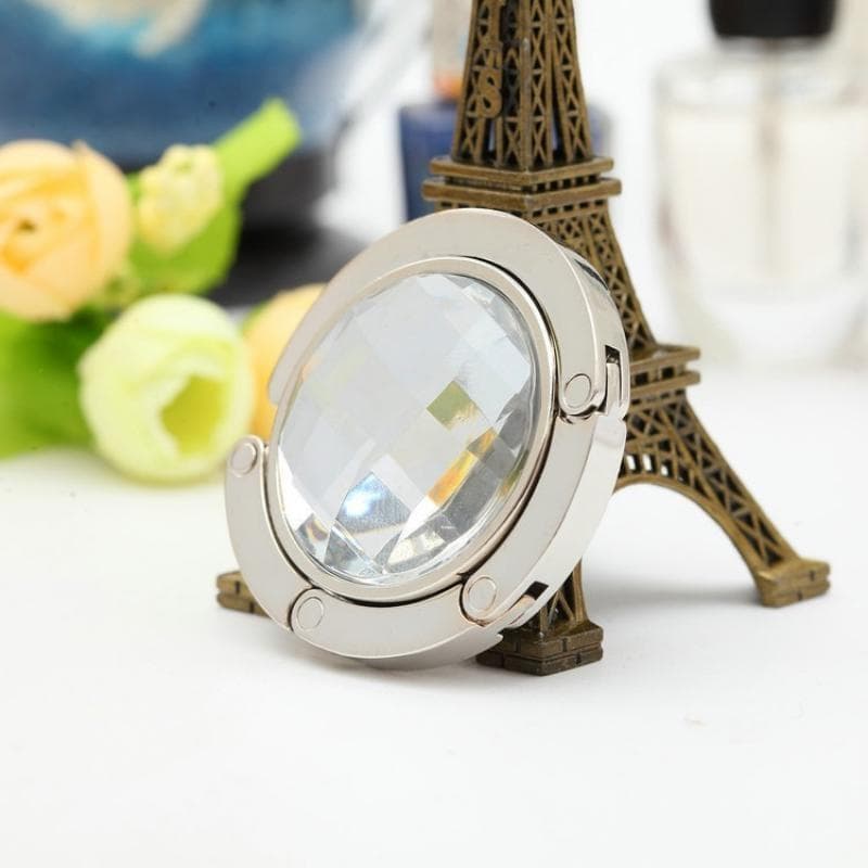 Handbag foldable Bag Hook Purse Table Hanger Holder Alloy white