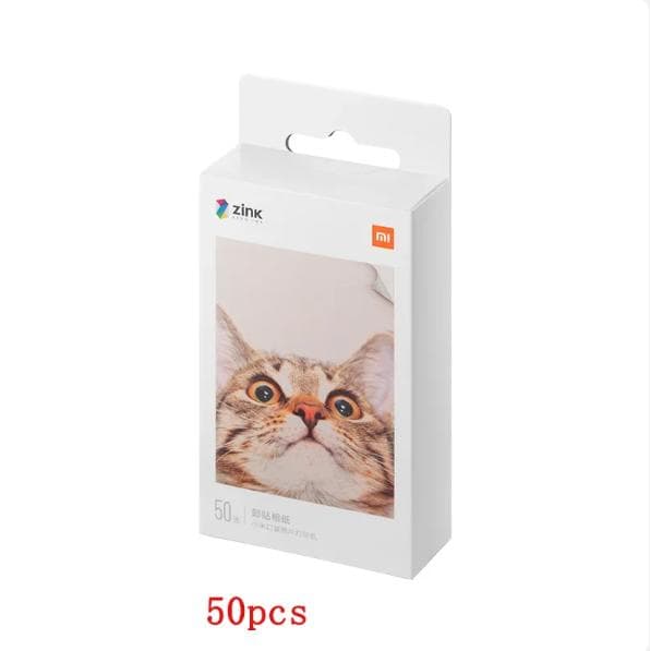 Original Xiaomi ZINK Pocket Printer Paper Self-adhesive Photo Print 50pcs Sheets Xiaomi 3-inch Mini Pocket Photo Printer
