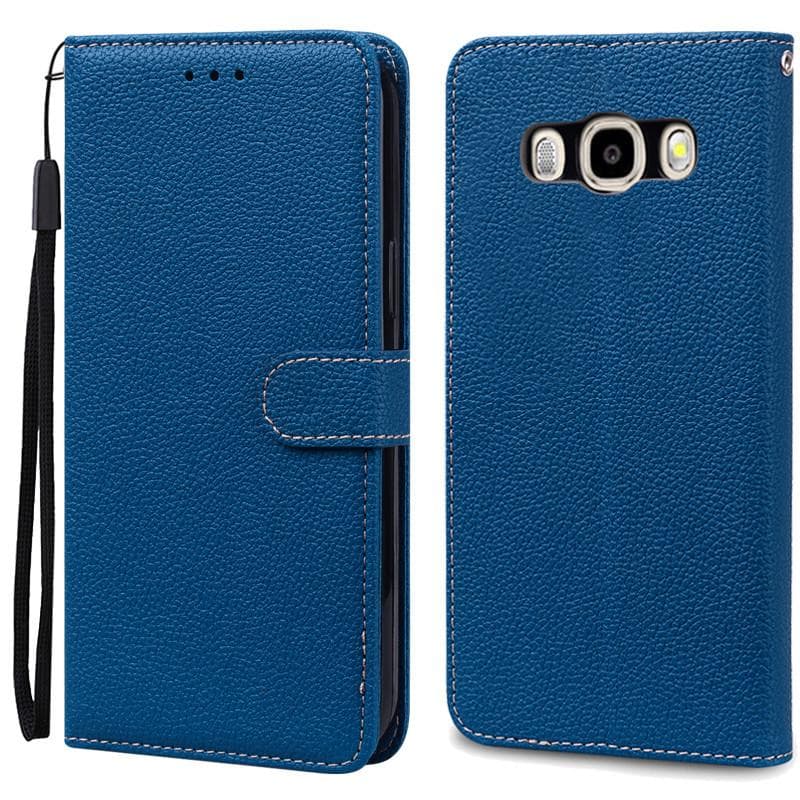 For Samsung Galaxy J5 2016 Case Coque Samsung J5 2016 J510 J510F Case Leather Wallet Flip Case For Samsung Galaxy J5 J510F Case J5 2016 J510 J510F navy blue