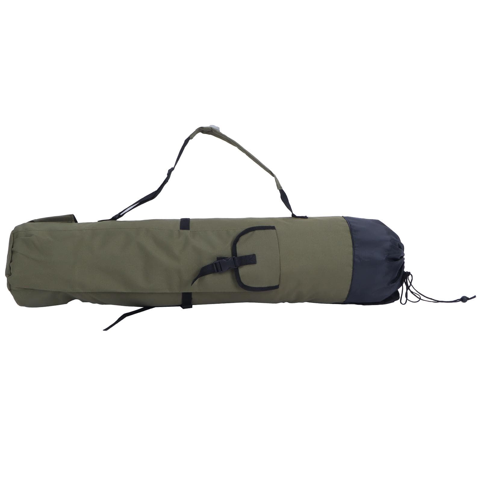 MultiPurpose Fishing Bag Adjustable Folding Fishing Rod Pole Reel Lures Storage Case(Military Green