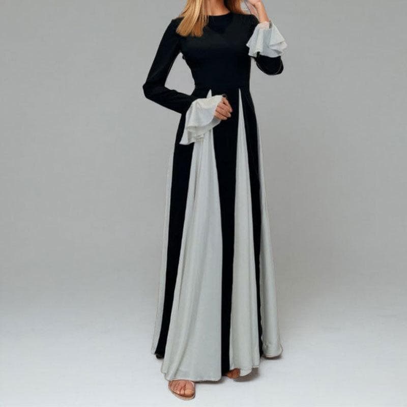 Spring Women's Fashion Temperament Suspender Contrasting Color Loose Big Sling Vacation Waist Dress L