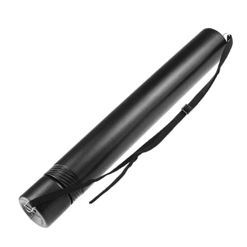Telescopic Archery Arrow Case Carrier Tube with Adjustable Strap black