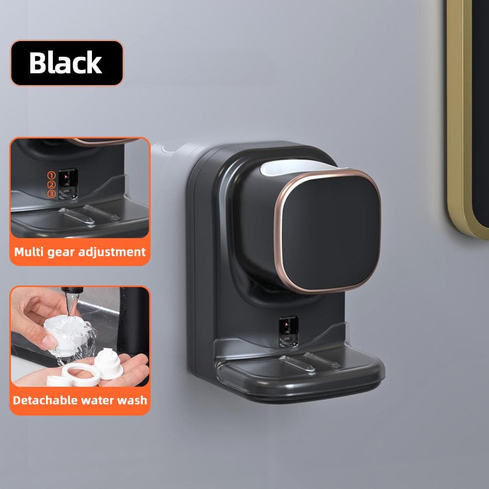 3 Mode Smart Toothpaste Dispenser Automatic Sensor Electric Wall Mounted Tooth Paste Squeezer USB Removable Bathroom Accessories black