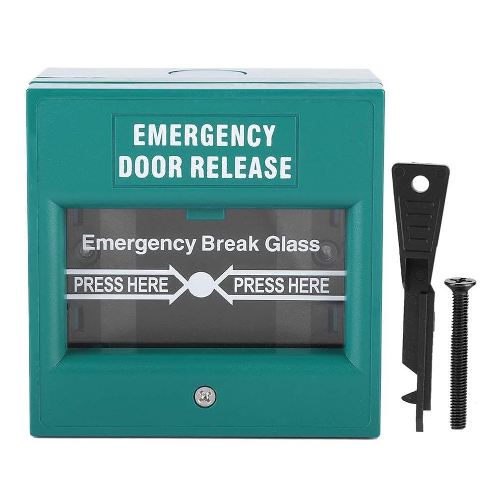 Emergency Door Release Glass Break Alarm Button Fire Alarm Swtich Break Glass Exit Release Switch green