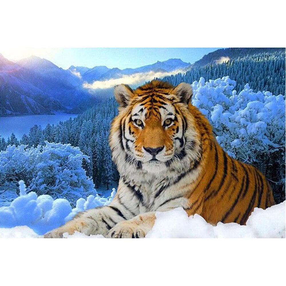 DIY 5D Diamond Painting Animal Tiger Cross Stitch Home Decoration Diamond Embroidery 20X30CM