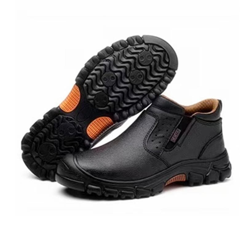 Waterproof Leather Safety Shoes For Men Work Anti-Scalding Industrial Shoes Anti-Smash Anti-Puncture Composite Steel Toe Shoes 40