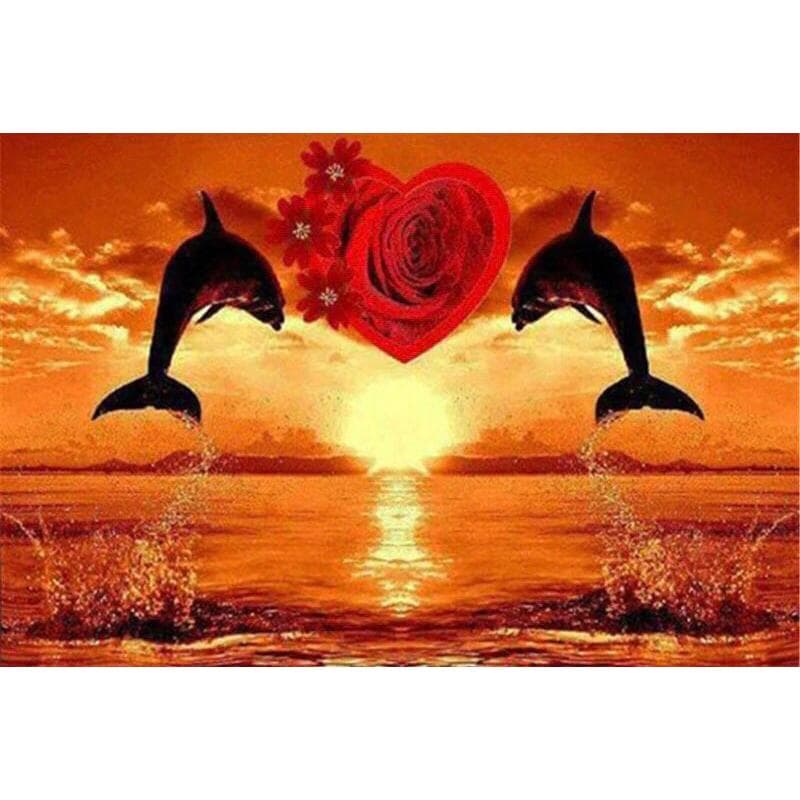 Diamond Painting Dolphin Diamond Art Sale Animals Cross Stitch Bead Embroidery Kits 30X40CM