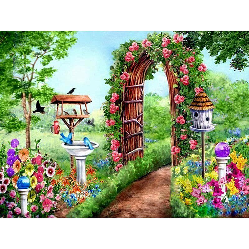 5d Diamond Embroidery Landscape Round Drill Full Embroidery Photos Rhinestones Home Decoration 20X30CM