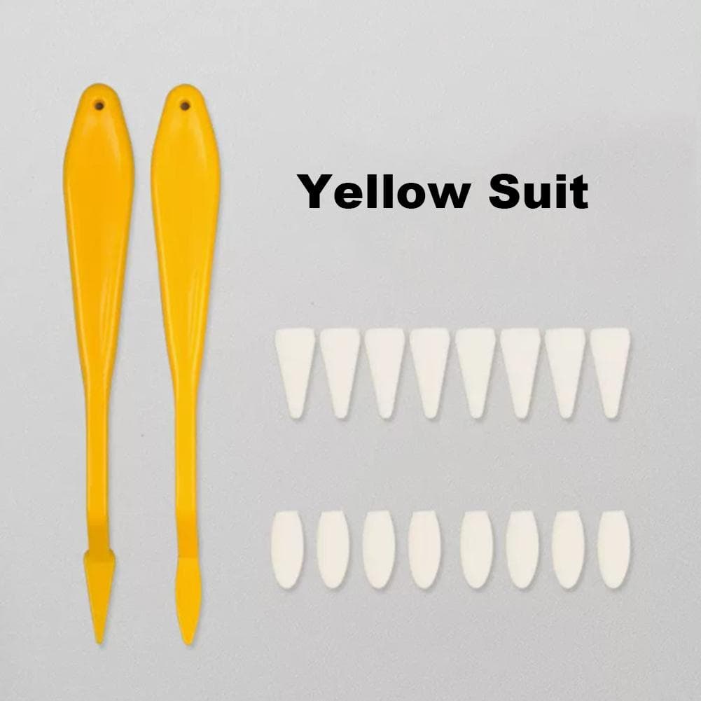 Plastic art scraper Clay Sculpture Clay Sculpture Knife Set Clay tools Soft clay pottery knives Student stationery set sketch yellow