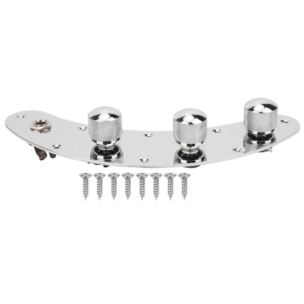 Electric Bass Control Plate Assembly Silver Guitar Musical Instrument Accessories
