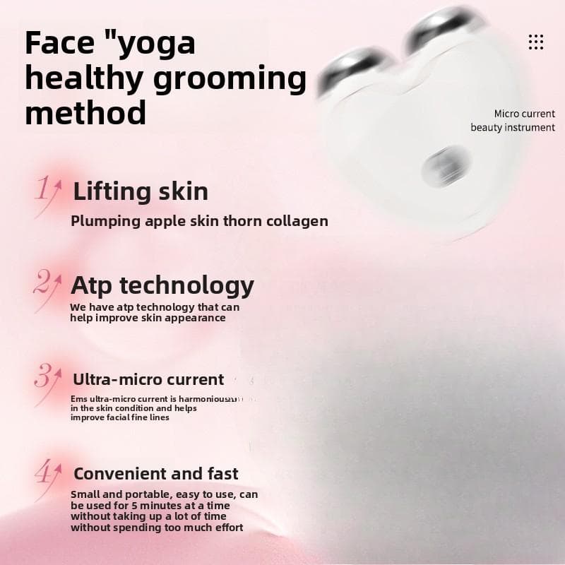 New Micro-current Beauty Instrument V Face Lift Firming Skin Rejuvenation Roller Massager EMS Micro-current Beauty Instrument white