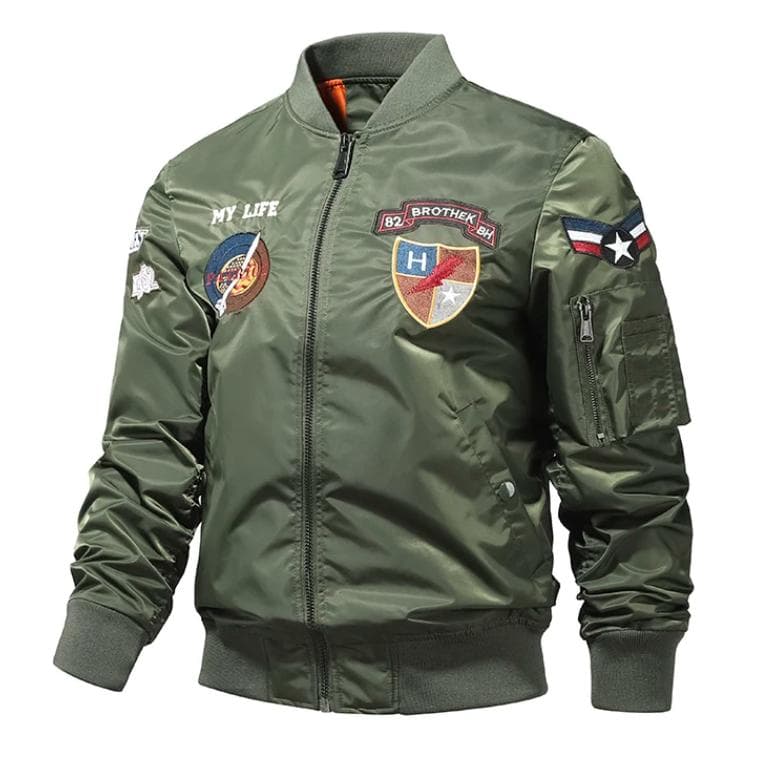 Men 'S Jacket Autumn Air Force Bomber Jacket Men 'S Embroidery Baseball Uniform Casual Jacket XL