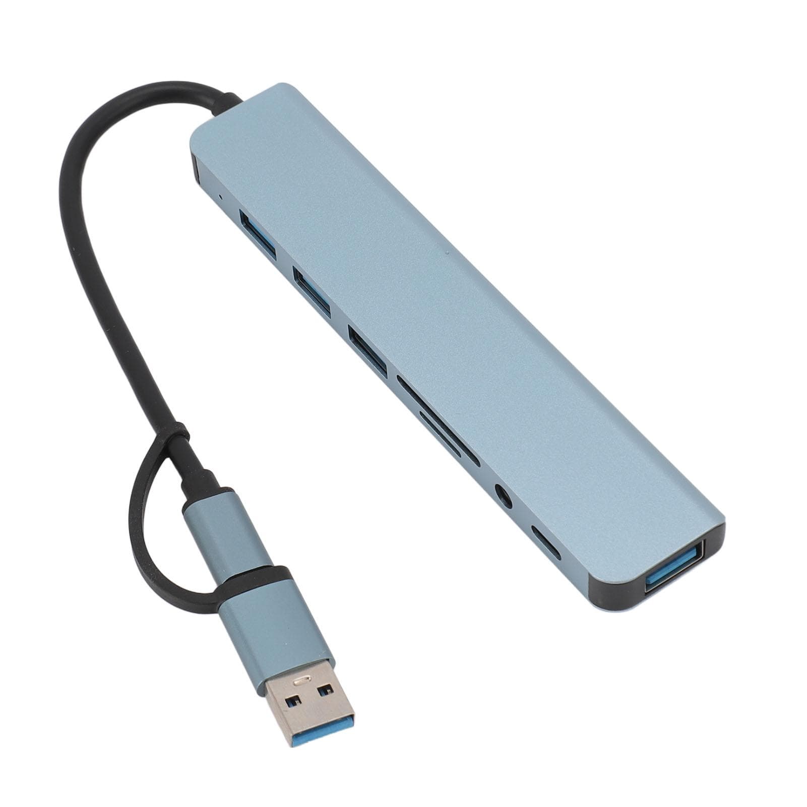 USB Type C Hub 8 in 1 High Speed Plug and Play Multiport Adapter for Laptop Tablet Phone PC